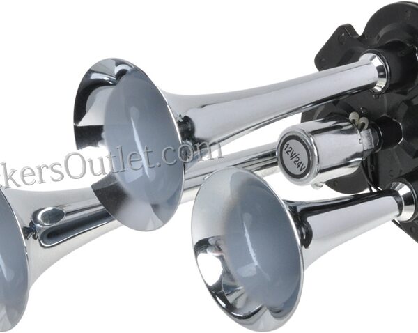 TRUCK/LORRY BOAT TRIPLE TRUMPET AIR HORN 12/24V [TruckersOutlet]