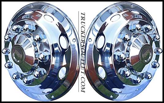 FRONT TRUCK WHEEL TRIMS STAINLESS STEEL 22.5”
