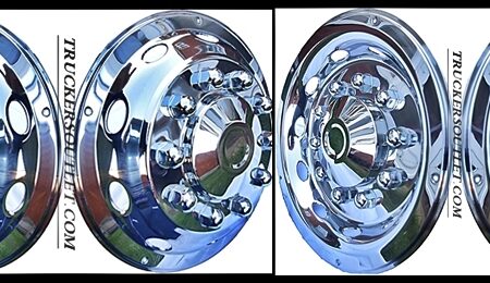 FRONT & REAR SET TRUCK WHEEL TRIMS STAINLESS STEEL 22.5”