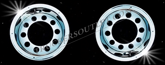 TRUCK REAR WHEEL LINERS TRIMS STAINLESS STEEL 22.5”
