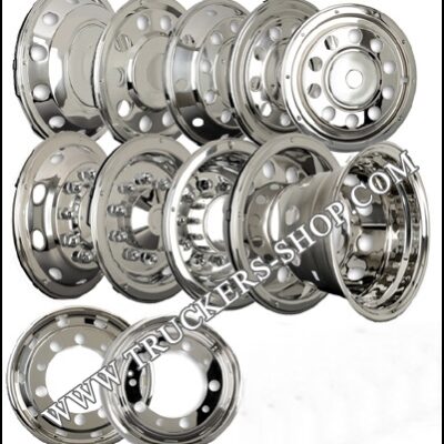 TRUCK WHEEL TRIMS STAINLESS STEEL 19.5” DELUXE