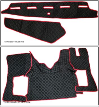 VOLVO FH4 AND FH5 LEATHERETTE FLOOR AND DASH MAT SET