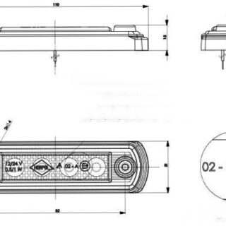 LED MARKER LAMP 12/24V TRUCK AND TRAILER [TruckersOutlet]