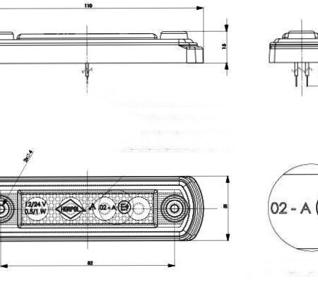LED MARKER LAMP 12/24V TRUCK AND TRAILER [TruckersOutlet]