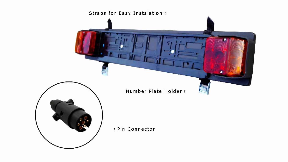TRAILER LIGHTING BOARD WITH 7 PIN OR 13 PIN CONNECTOR 12V [TRUCKMAR]