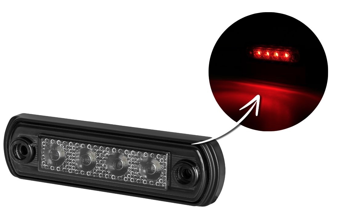 ✅ LD 677/GRAPHITE – Rear Position Marker Light– Set of 6 | Waterproof, 12V/24V, Energy-Efficient