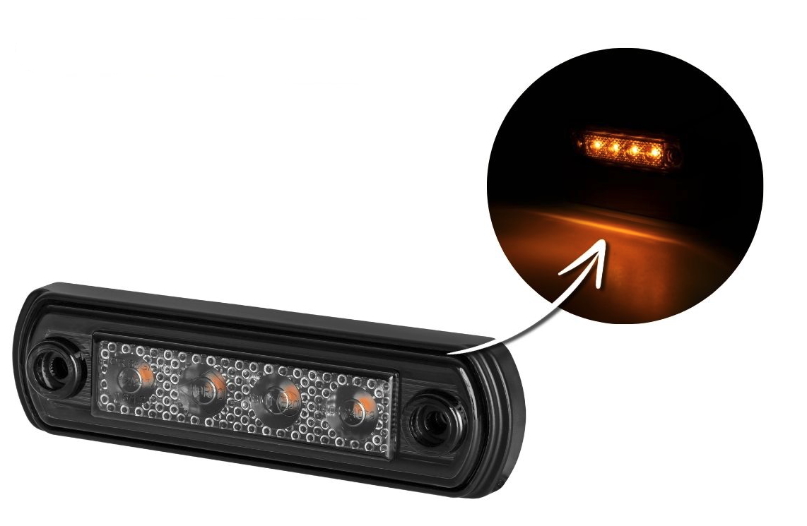 ✅ LD 676/GRAPHITE LED Amber Marker Lights – Set of 6 | Waterproof, 12V/24V, Energy-Efficient