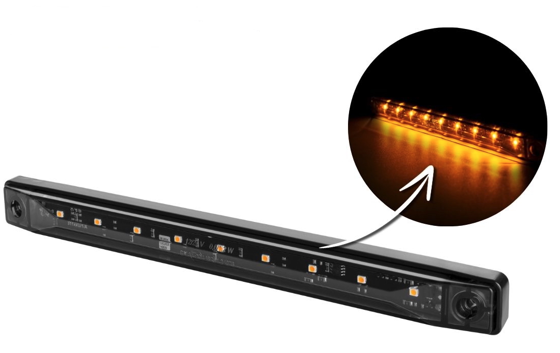 ✅ LD 998/GRAPHITE – Amber LED Side Marker Light | Waterproof, 12V/24V, Energy-Efficient