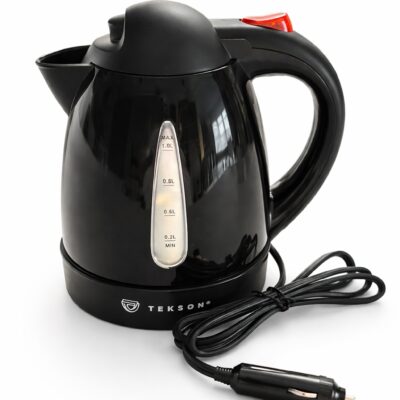 24V Truck Electric Kettle 1L – TEKSON 250W | Cigarette Lighter Plug | Lorry / Camper / Van